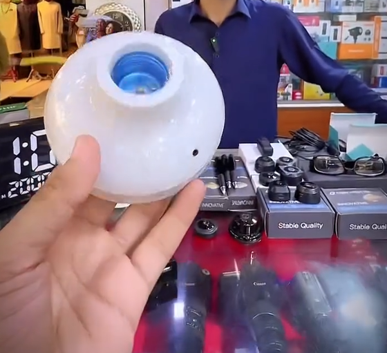 2 in 1 Spy Bulb Holder Camera for Home Spy World