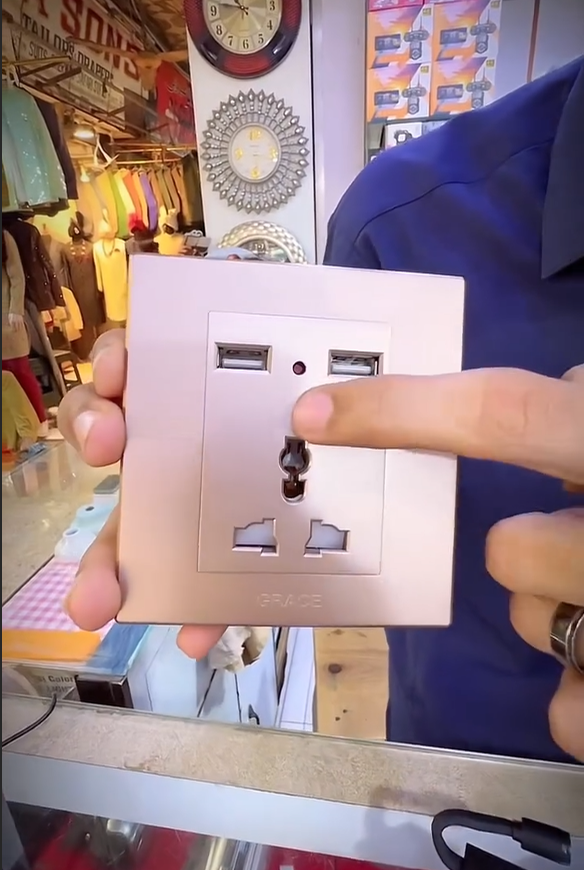 Wall Socket WiFi Camera Hidden Spy Mini Camera Wall Plug with USB Ports